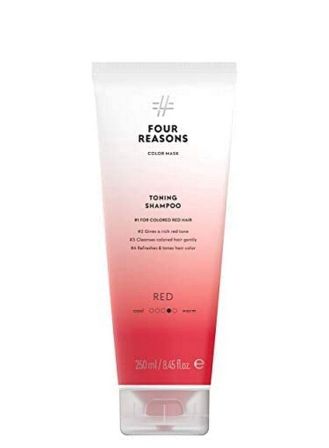 FOUR REASONS Color Mask Shampoo Sulfate Free Toning Red Shampoo For Red Hair Color Depositing Red Shampoo Vegan 8.45 Fl Oz (Red)  - Image 2