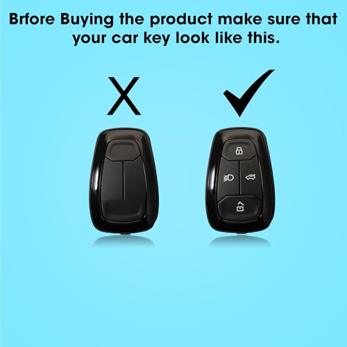 OTO2EYE Premium Metal Key Cover Compatible for Tata Nexon | Harrier | Safari | Altroz | Tigor | Punch | Tiago | EV 4 Button Smart Key.(Pack of 1) - Image 5