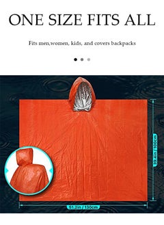 DUNISO Emergency raincoat, adult heavy duty warm raincoat , reflective life blanket，with aluminum mold lining, reusable, suitable for camping, hiking, outdoor, 130 * 100cm, orange  - Image 4