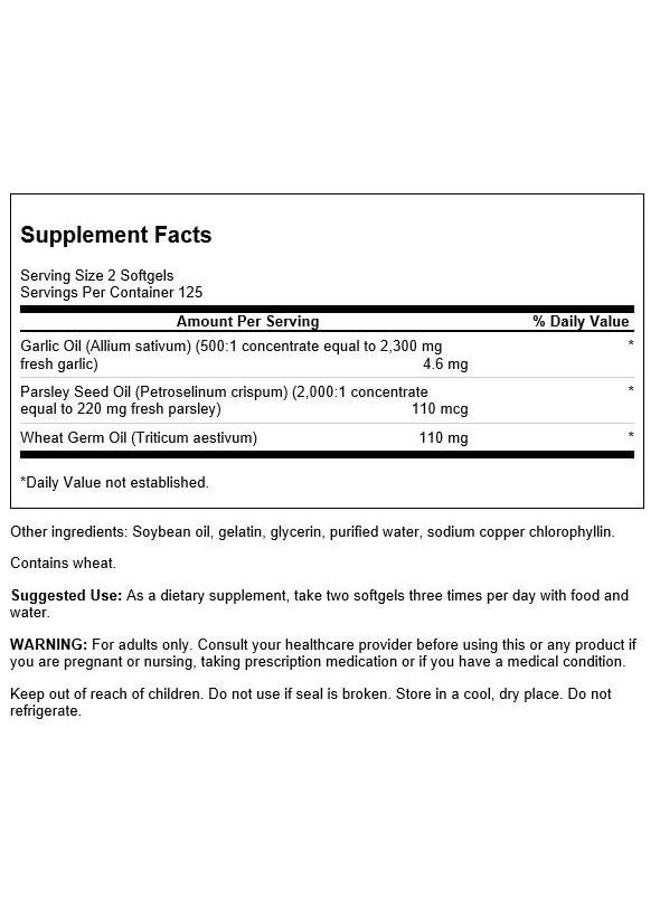 SWANSON Garlic & Parsley 250 Softgels - Image 2