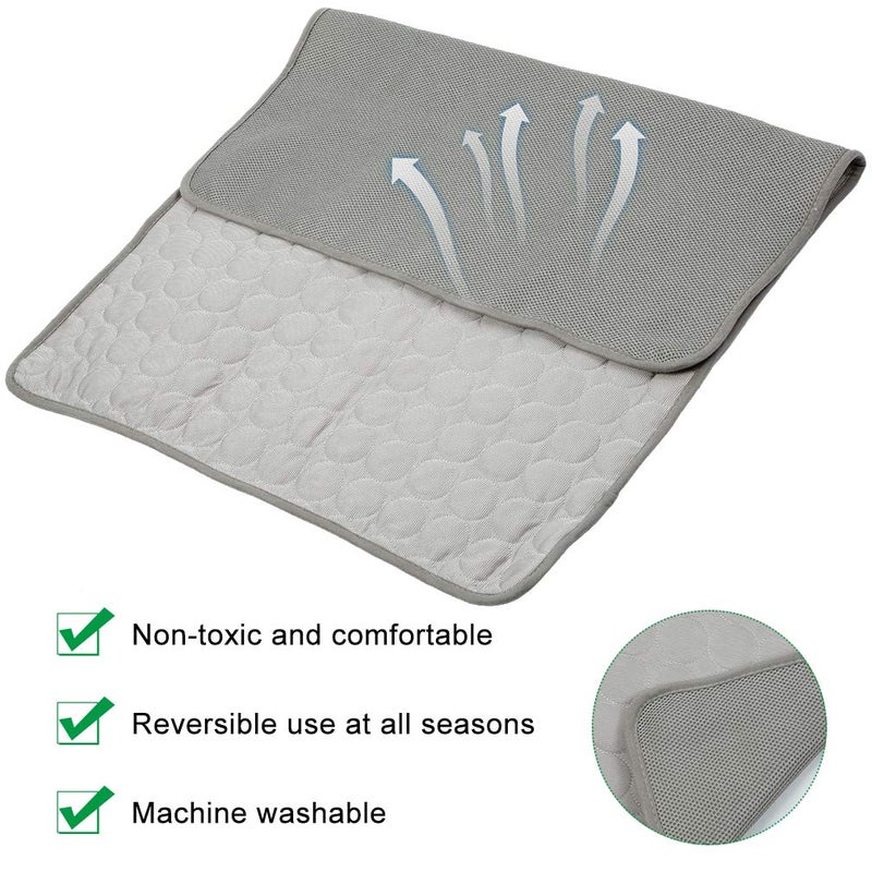 VeMee Dog Cooling Mat Cooling Mat for Dogs, Machine Washable Ice Silk Pad Pet Cool Blanket Cushion for Kennel/Sofa/Bed/Floor/Car Seats - Image 4