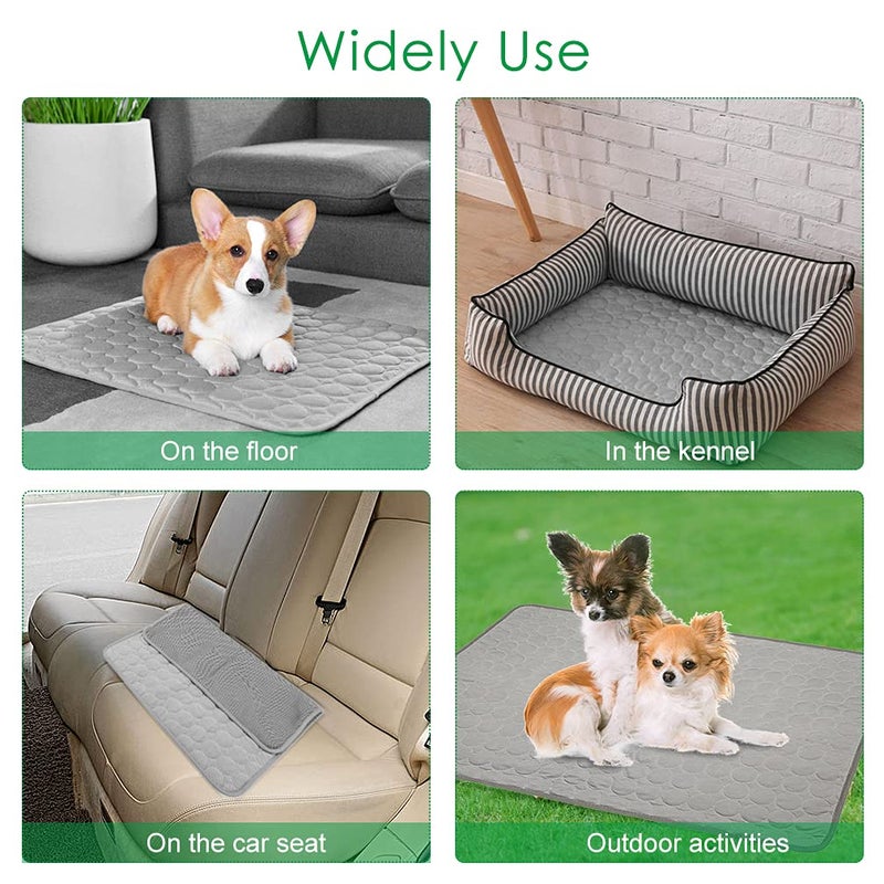 VeMee Dog Cooling Mat Cooling Mat for Dogs, Machine Washable Ice Silk Pad Pet Cool Blanket Cushion for Kennel/Sofa/Bed/Floor/Car Seats - Image 5