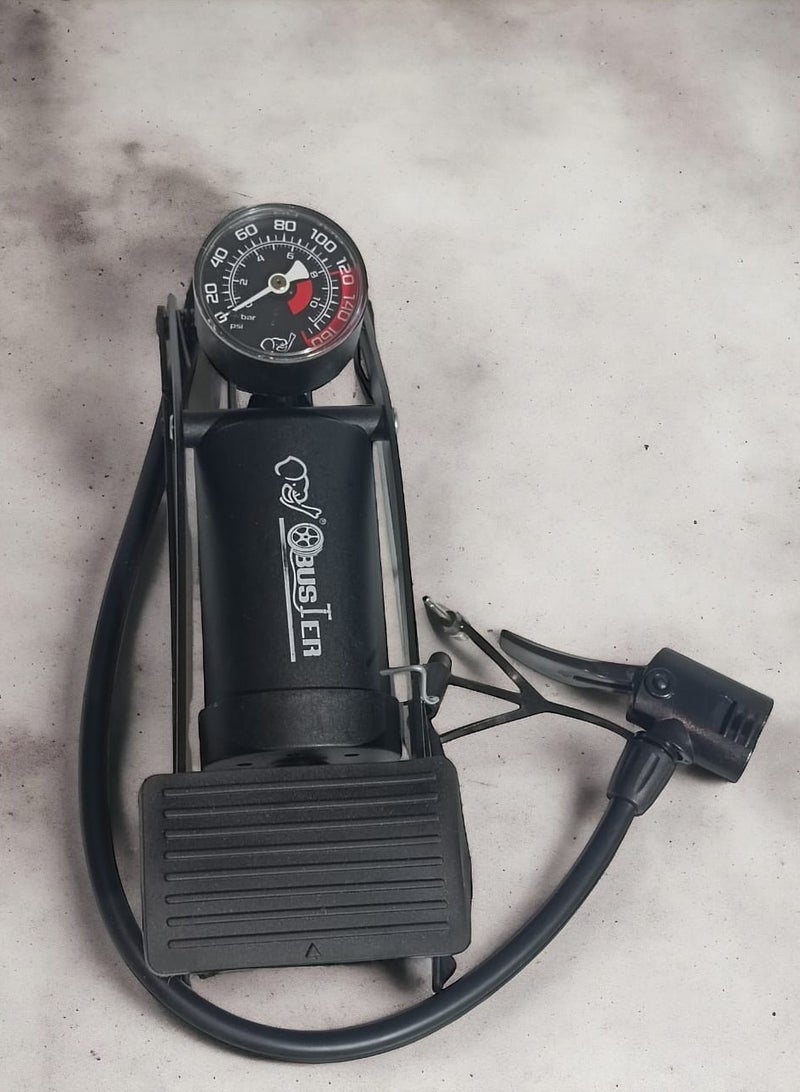 باستر مضخة هواء متعددة الأغراض بقدم واحدة بضغط يصل إلى 100PSI و7 بار - اسود - Image 3