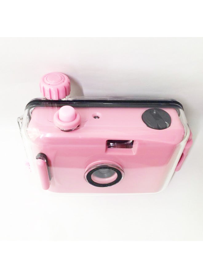 Deep Pink Powder Shell 2021 Retro Multi-time Film Camera Package Manual Fool Camera-Color:Dark Pink Black Shell  - Image 4