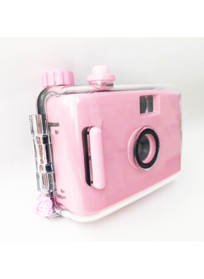 Deep Pink Powder Shell 2021 Retro Multi-time Film Camera Package Manual Fool Camera-Color:Dark Pink Black Shell  - Image 3