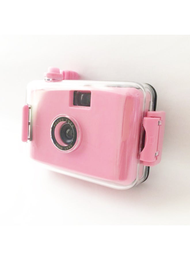 Deep Pink Powder Shell 2021 Retro Multi-time Film Camera Package Manual Fool Camera-Color:Dark Pink Black Shell  - Image 5