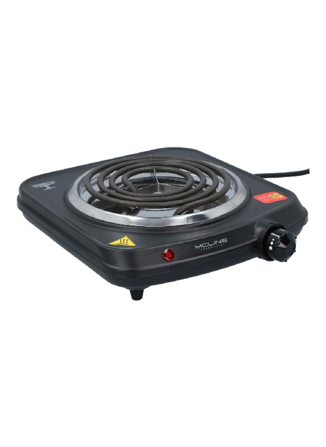 MCLINE 1500W Cast Iron Professional Level Single Electric Hotplate Black MC-HP001  - Image 3