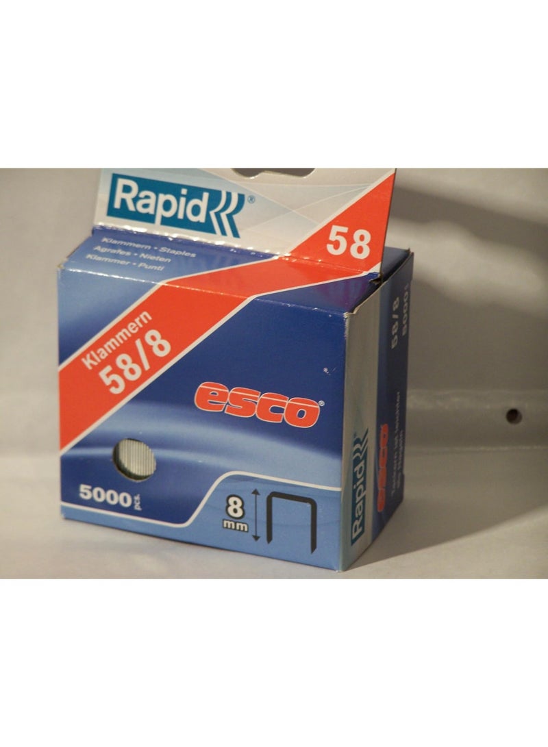 Rapid Esco 58/8mm Fine Wire Staples 5000pcs – Code 468080050 - Image 2