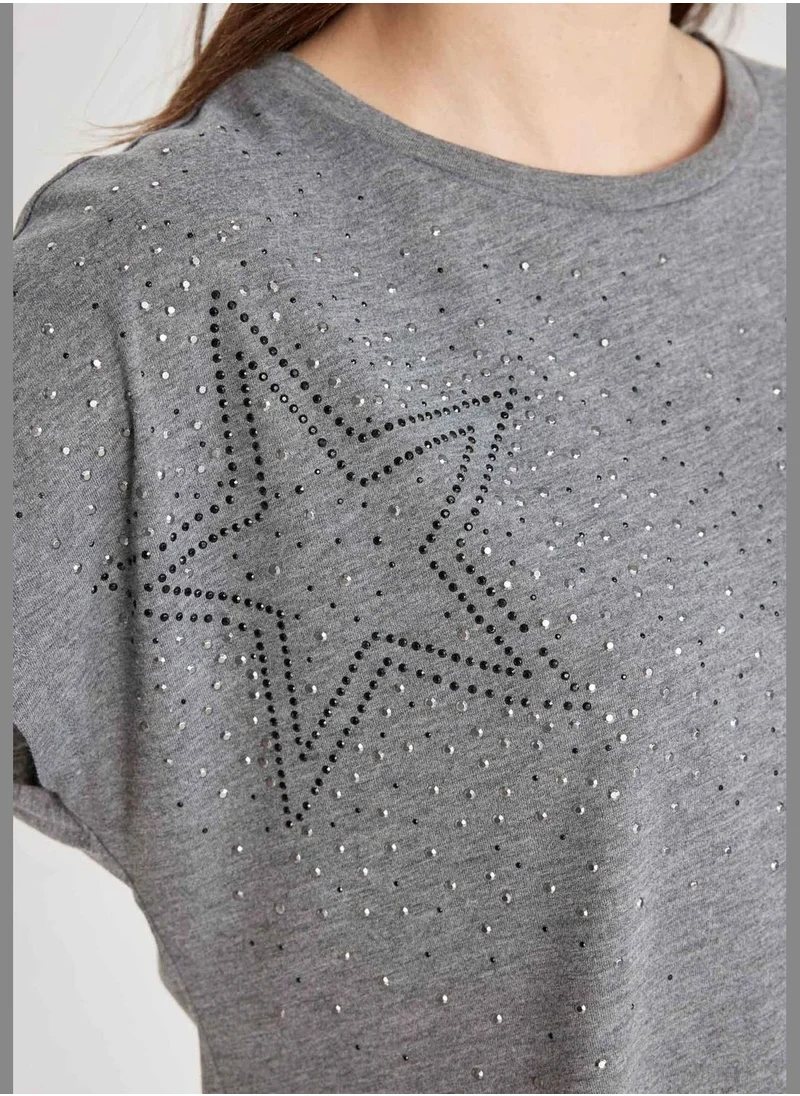 ديفاكتو Crew Neck Short Sleeve T-Shirt