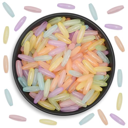 EmbroideryMaterial Multicolor Plastic Tube Beads for Bracelet Making, Craft, Aari Work, Jewellery Making, Embroidery Work (2CM*6MM, 100 Grams) - Image 1