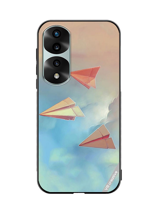 VR CREATIVE Protective Case Cover For Honor 70 Pro plus Paper Plane Design Design Multicolour - Image 1