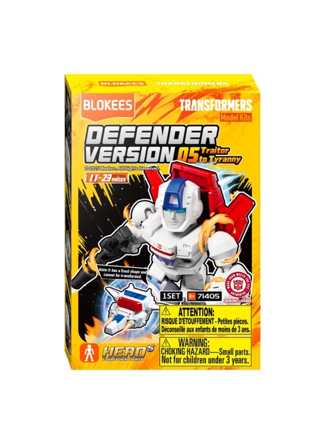 Blokees Transformers Traitor to Tyranny Model Kit Blind Box | Defender Version 05 Buildable Robot Figure for Kids Ages 3+ | Surprise Collectible with 11-23 Snap-Fit Pieces - Image 1