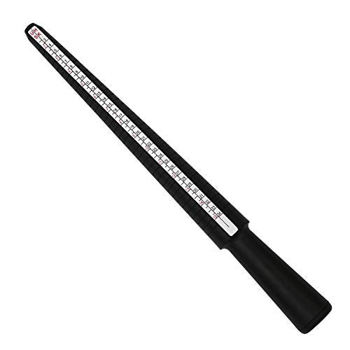 PHYHOO Ring Sizer Gauge Mandrel Black Ring Sizing Measure Stick Wedding Finger Size Measurement Jewelers Wire Rings Making Tool Plastic - Image 1