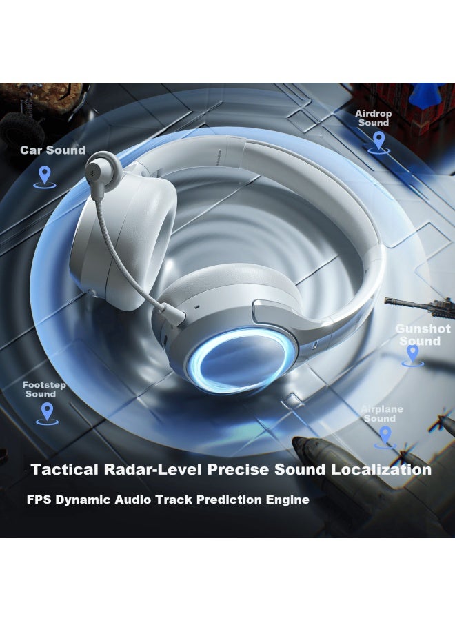 Ikf King G Active Noise Cancelling Gaming Headset Over-ear Five-mode 2.4g Wired Wireless Bluetooth 7.1 Surround Sound Ldac High-resolution Microphone Esports Delta Fps Athens Black - Image 1