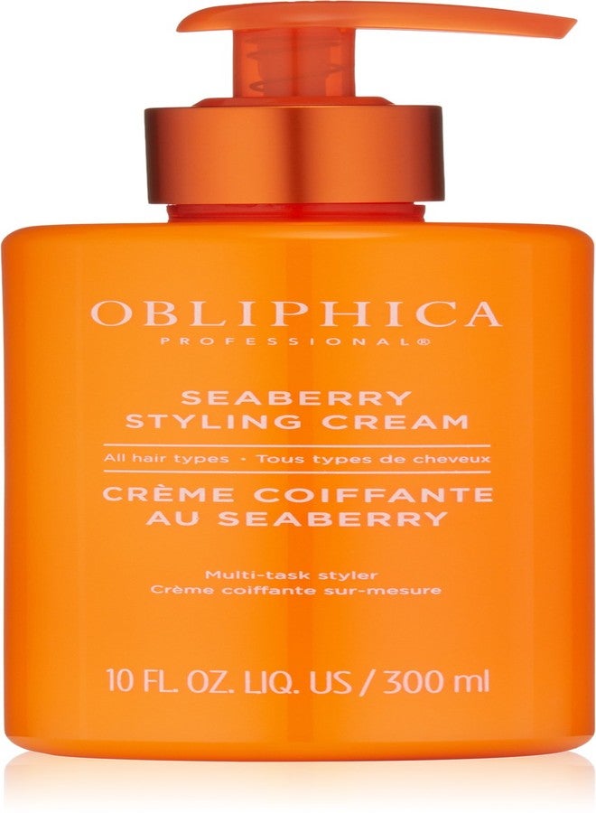 Obliphica Professional Obliphica Seaberry Styling Cream for Women - Anti-Frizz Control, Normal Hair Products, Damaged Repaired Hair - Hair Mask & Treatment for Protecting Hair & Scalp - 10 Fl Oz - Image 1