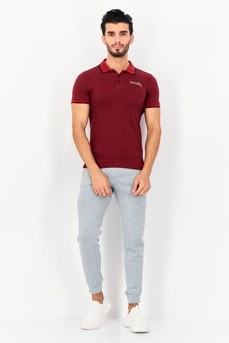 PUMA One8 Men Sportswear Fit Short Sleeve Outdoor Polo Shirt, Dark Red - Image 4