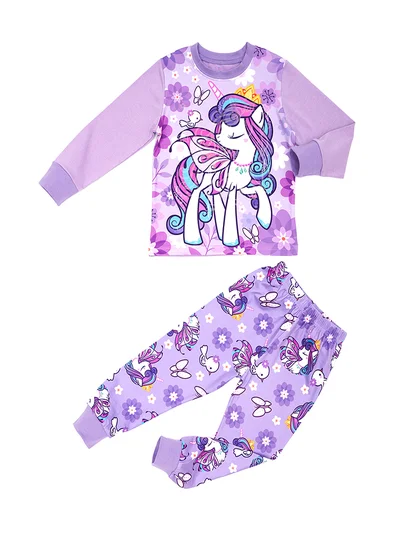babyqlo Unicorn Fantasy Glow-in-the-Dark Cotton Pajama Set for Girls