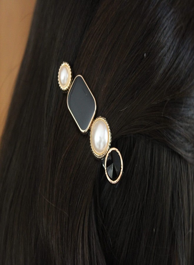SNNP 5 Piece Korean Style Pearl Barrettes Women's Set Hairpin Korean Style Hair Clip Marble Alligator bobby pins Duckbilled Headdress Jewelry Hair Accessories set - Image 5
