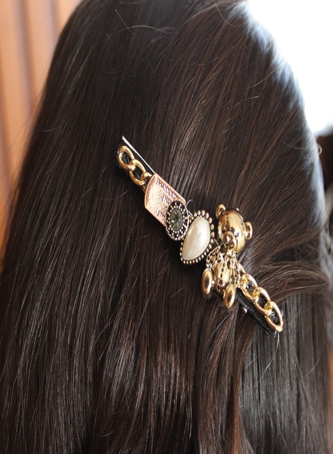 SNNP 5 Piece Korean Style Pearl Barrettes Women's Set Hairpin Korean Style Hair Clip Marble Alligator bobby pins Duckbilled Headdress Jewelry Hair Accessories set - Image 2
