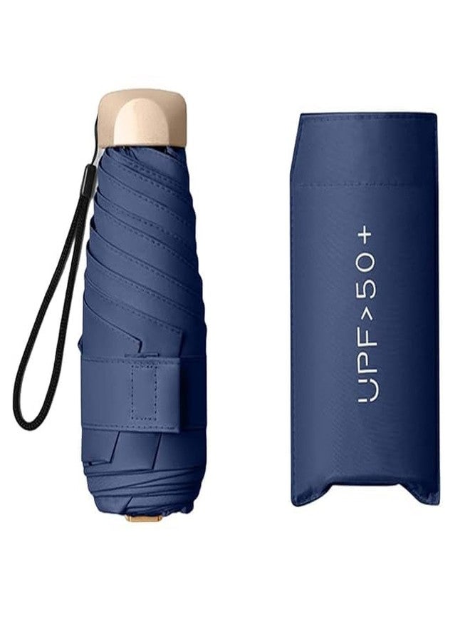 JestNest Mini Sun Protection Umbrella with Case for Men and Women Sturdy Car Umbrella Dark BlueClothing Shoes & Accessories | Womens Accessories | Umbrellas (Pack of 1) - Image 2