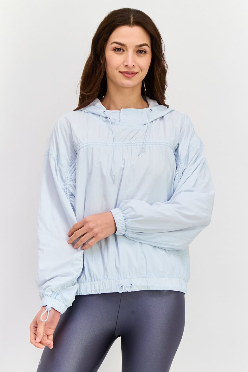 Levi's Women Plain Windbreaker Jacket, Light Blue  - Image 1