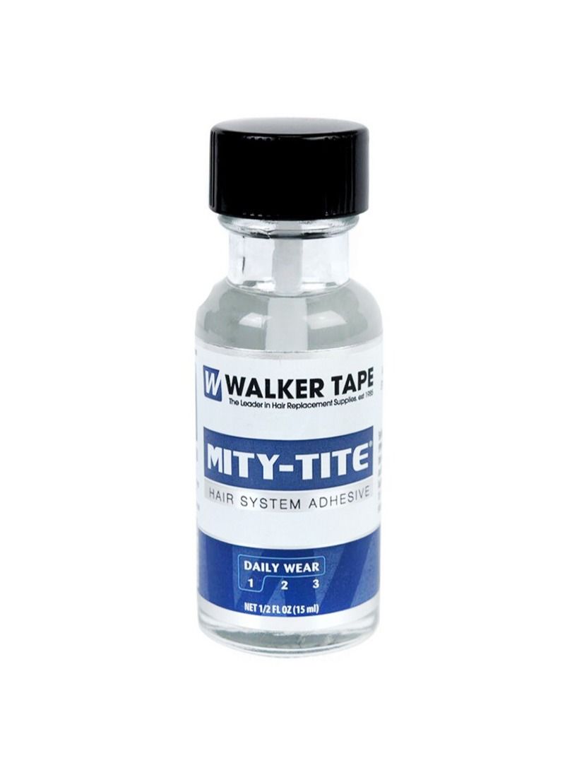 والكر تايب لاصق بديل للشعر من السيليكون الرقيق - تثبيت طويل الأمد لشعر مستعار بولي ودانتيل - 3-5 أسابيع ، شعر مستعار ، أنظمة شعر مستعار - غير مرئي ، لاصق مقاوم للماء (15 مللي) - Image 1