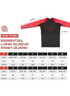 Sanabul  Essential Long Sleeve Compression Shirts For Men | Mma Bjj Athletic Compression Shirt | Men Cross Training Rashguard (X-Large, Red)  - Image 5