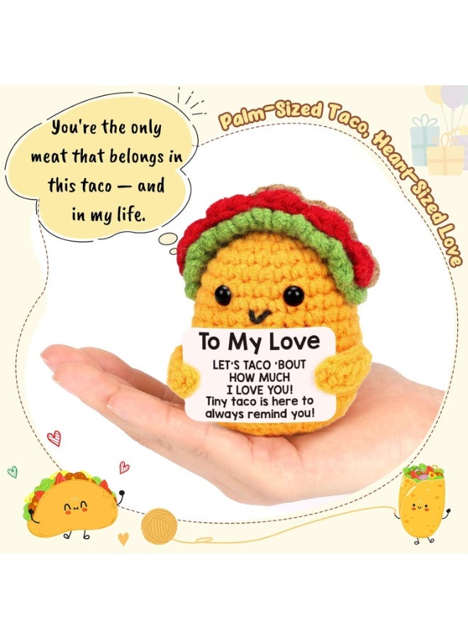 Handmade Crochet Taco Valentine's Day Gift for Him Her Boyfriend Girlfriend Anniversary Birthday Funny Romantic Gift to My Love Wife Husband Men Women Couple - Image 5