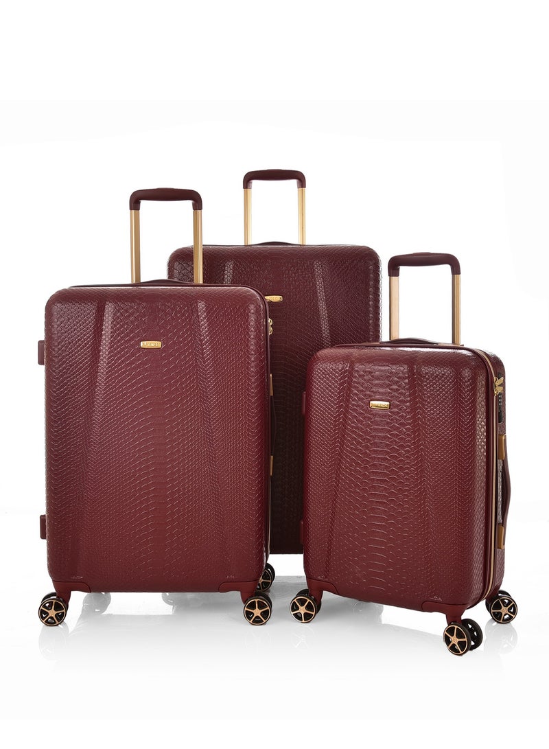 TRACK Luggage set 3 pcs elegant travel bags, 28/24/20 inch, Rubby Red - Image 1