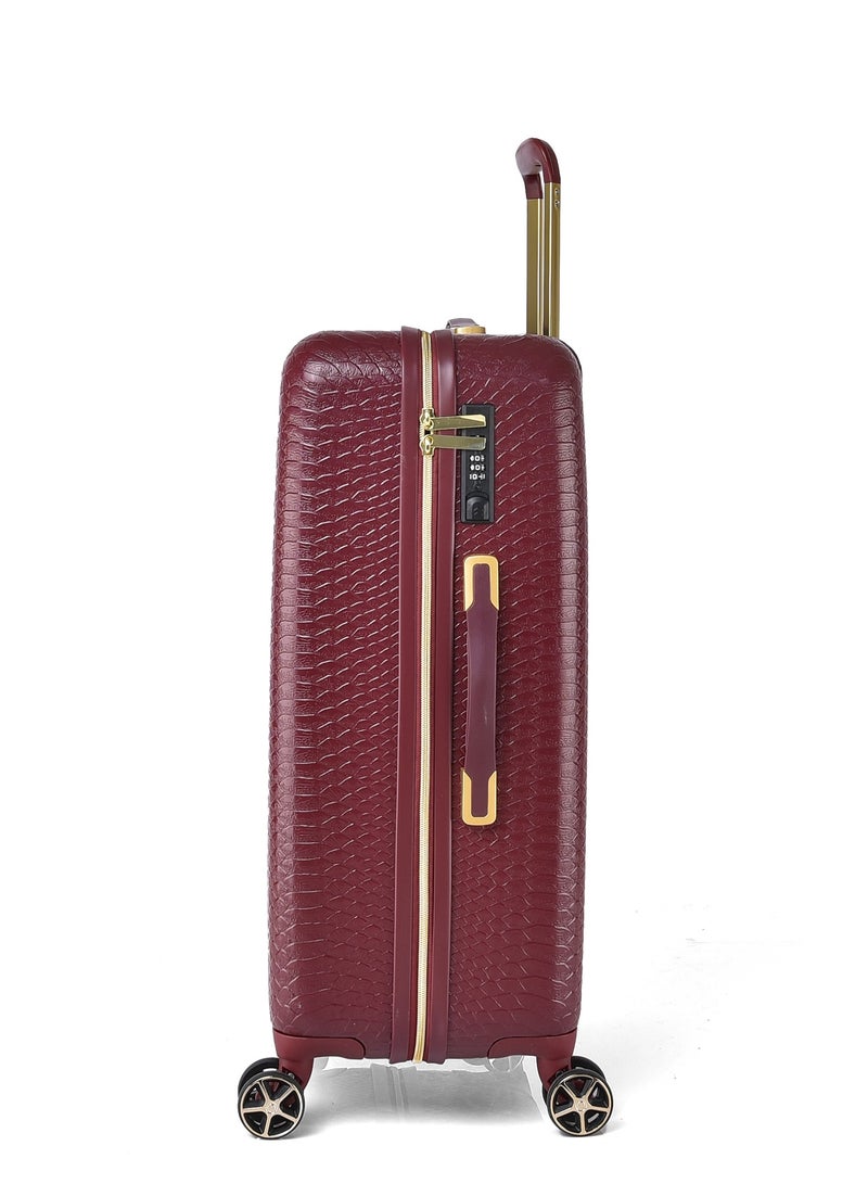 TRACK Luggage set 3 pcs elegant travel bags, 28/24/20 inch, Rubby Red - Image 3