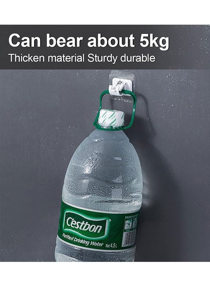 8 قطع حامل قضيب ستارة ذاتي اللصق، خطافات ستارة بدون مثقاب، خطافات قضيب ستارة لاصقة سهلة للبلاستيك للمطبخ، الحمام، الفندق (أبيض) - Image 2