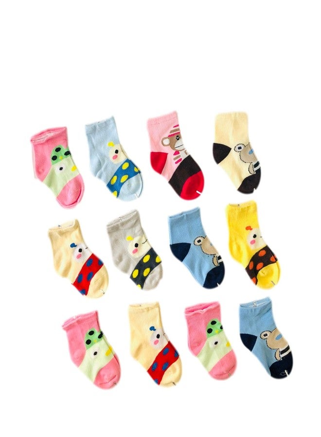 Freshfoot Organic Cotton New Born Baby socks for 0 to 6 Months, 4 Pairs (Multicolored) - Image 2