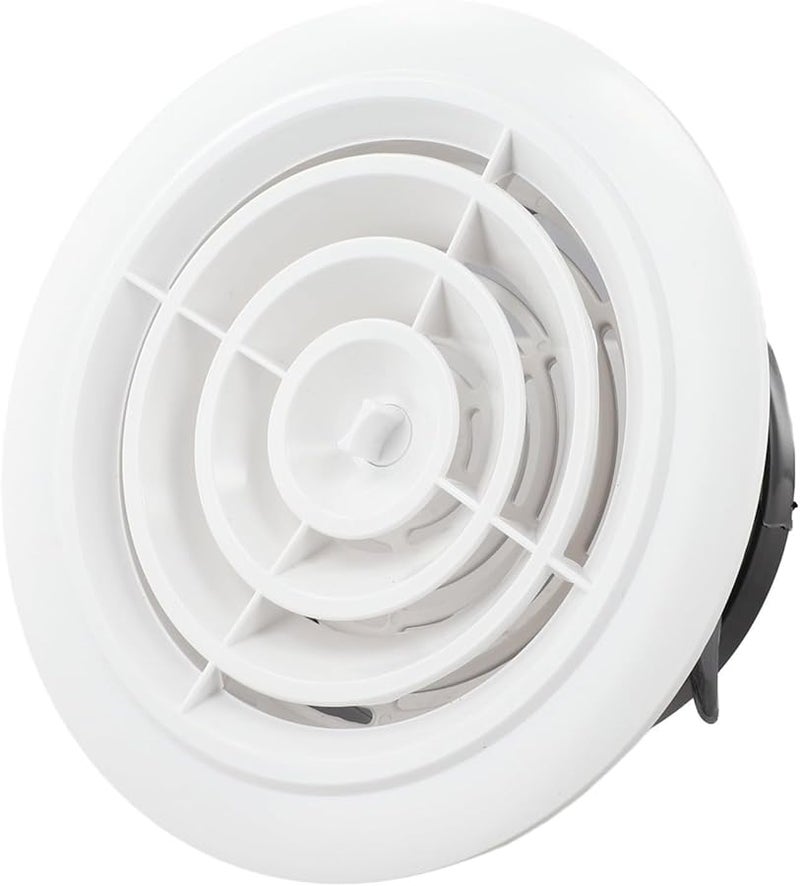 غطية مشبك تهوية جدارية/سقفية قابلة للتعديل مقاس 125 مم من مادة ABS للحمامات والمكاتب وأنظمة العادم - Image 1