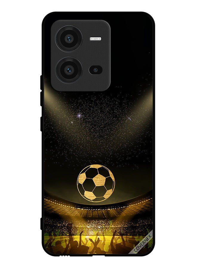 Covernex Protective Case Cover For vivo V25 Black Retro Football Movie Background - Image 1
