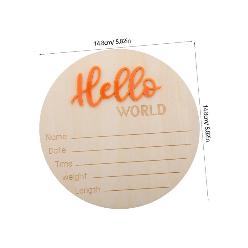 Newborn Photo Prop Wooden Birth Announcement Sign Nursery Decor for Baby Boy Girl - Image 3