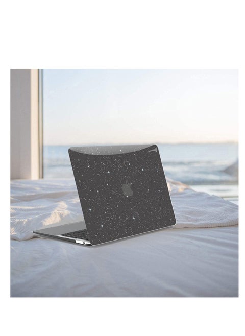 Sparkly Hard Case Compatible for 2025 M4 Chip A3240/2024 M3 Chip A3113/2022 M2 Chip A2681 MacBook Air 13.6 inch with Liquid Retina Display, Protection Hard Shell Cases ,Black