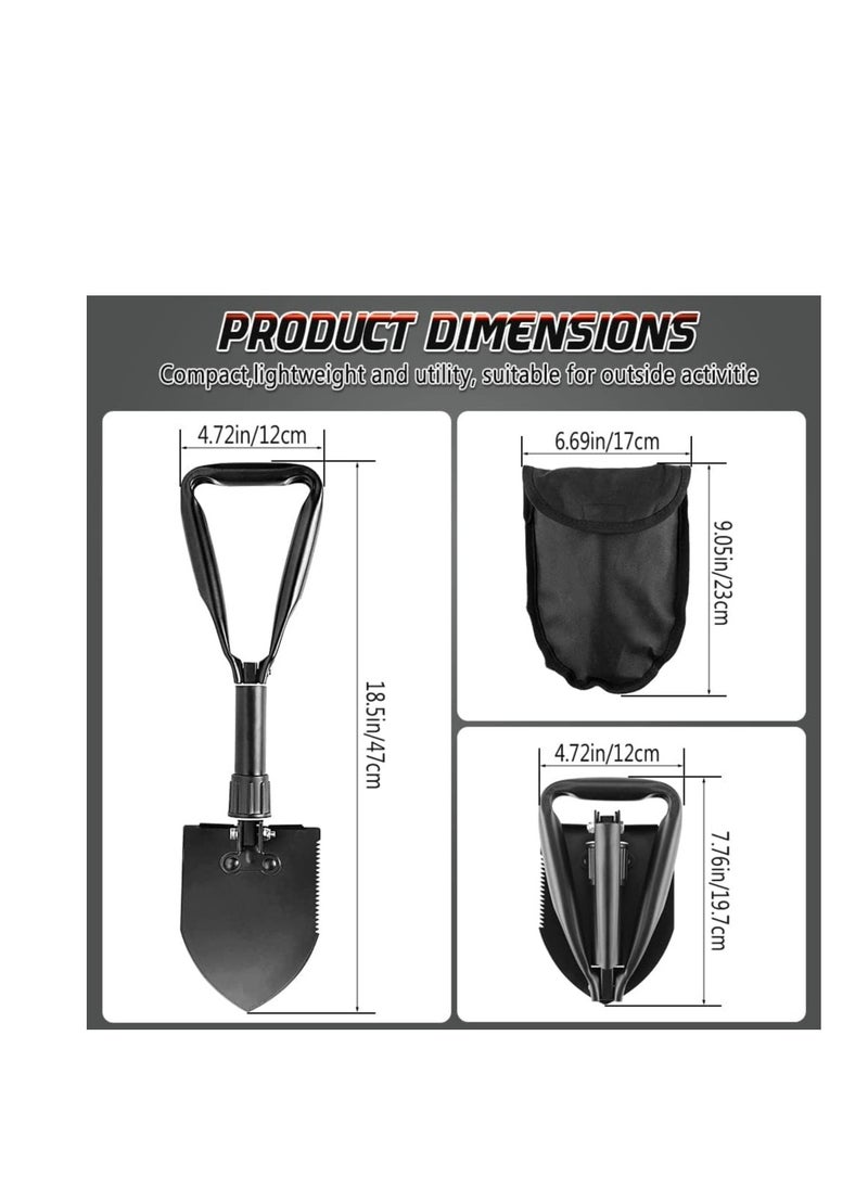 SYOSI - Folding Shovel, Tactical Folding Trowel, Versatile Engineer Shovel, Folding Trenching Tool, Collapsible Outdoor Digging Implement, Portable Hoe, Includes Band Saw and Pick, for Home Outdoor Activitie - Image 1