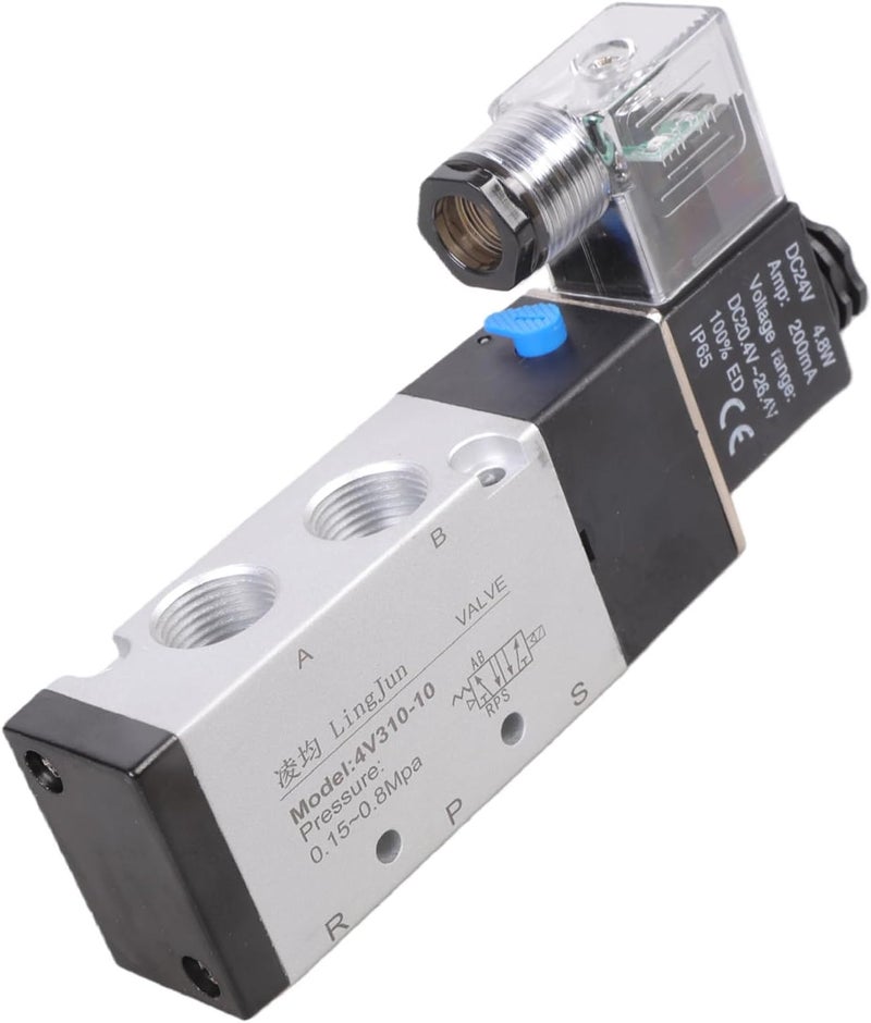 5 Way 2 Position Manifold Valves 4V310-10 24V Pneumatic Electric Solenoid Valves Replacement Easy to Use Electric Controls Air Valves - Image 4