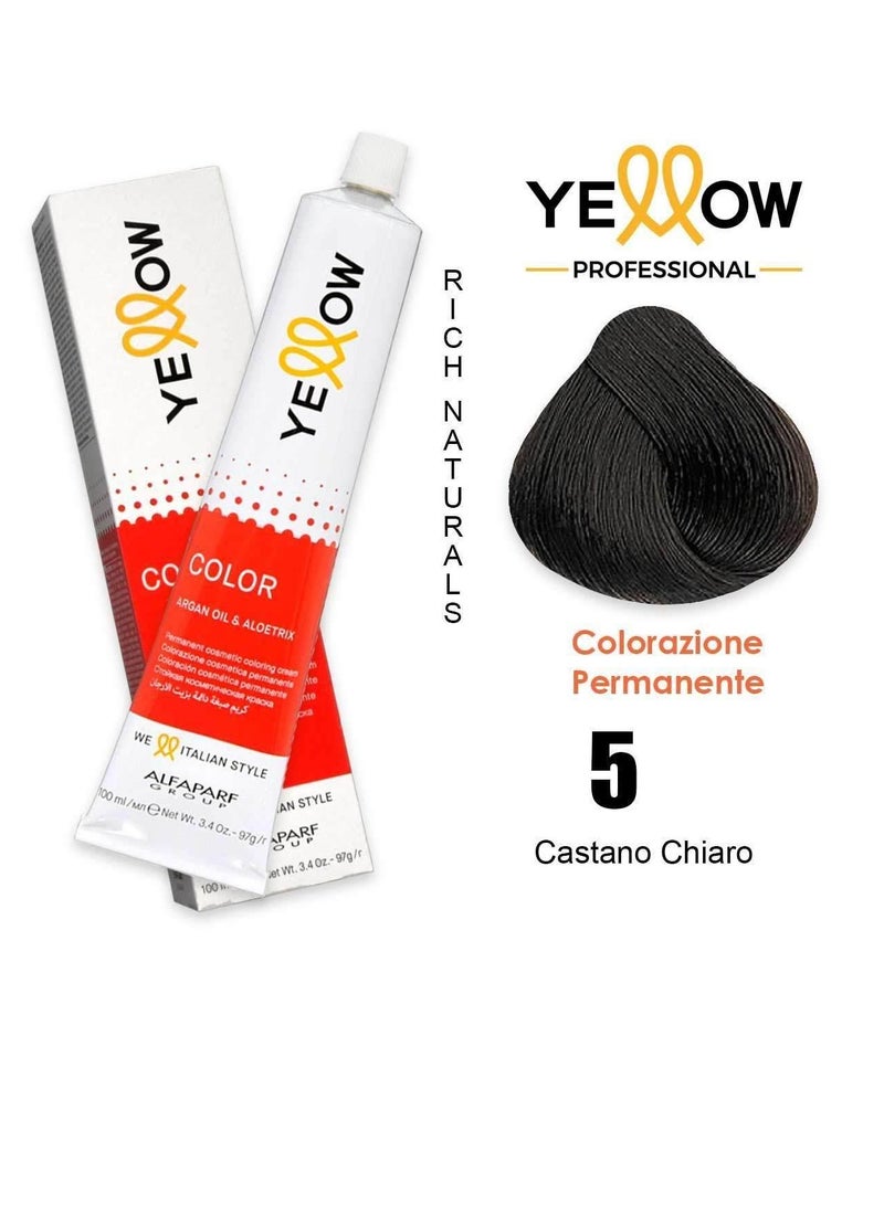 يلو صبغة الشعر الدائم 5 بني طبيعي فاتح 100 مل - Image 3