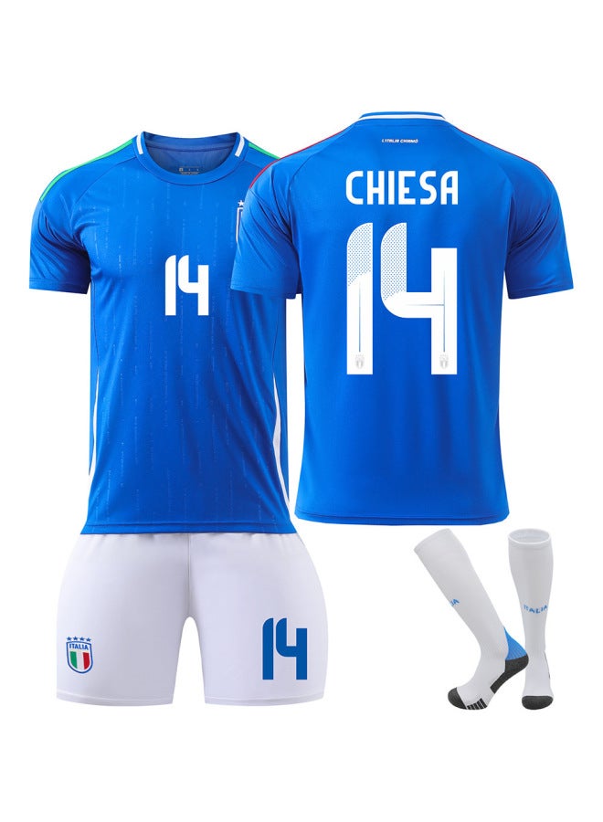 24 Italy Home Jersey #14 + Socks Football Jersey - Image 1