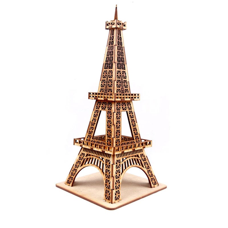 Airiz CRAFTSFY Effiel Tower Paris Figurine Home Decorative Showpiece Handicraft Antique Wooden Miniature Hand Carving Best Gift Unique Decorative Home Decor Table Office 1pc - Image 2