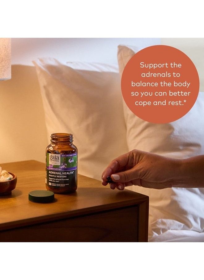 Gaia Herbs Adrenal Health Nightly Restore - Herbal Supplement with Ashwagandha, Magnolia Bark, Cordyceps, Lemon Balm, and More - 120 Vegan Liquid Phyto-Capsules (60 Servings)  - Image 5
