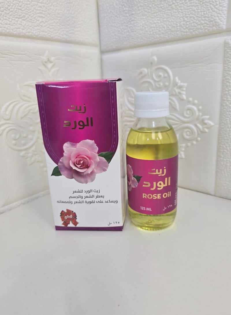 Natural Rose Oil - Soft Fragrance and Effective Strengthening for Hair and Body (125 ml)