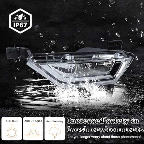 KAMDKI Left Driver Side Halogen Fog Light Compatible for 2021 2022 2023 Ford F-150 F150 Front Bumper Light W/Bulbs W/o Wiring Harness Driving Lamp Assembly LH FO2592258 19629000 3302061LAS - Image 5