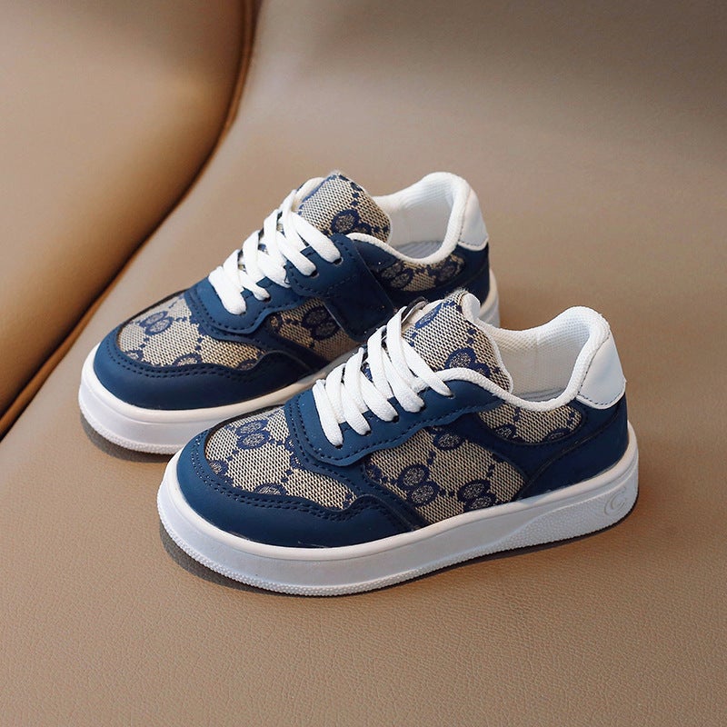 Korean Casual Kids Sneakers Unisex Fall 2023 Blue 