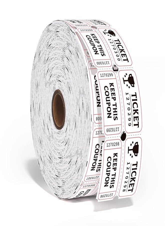 Methdic 2" x 2" 2000 Raffle Tickets Double Roll for Events, Entry, Class Reward, Fundraiser & Prizes Tickets - Image 1