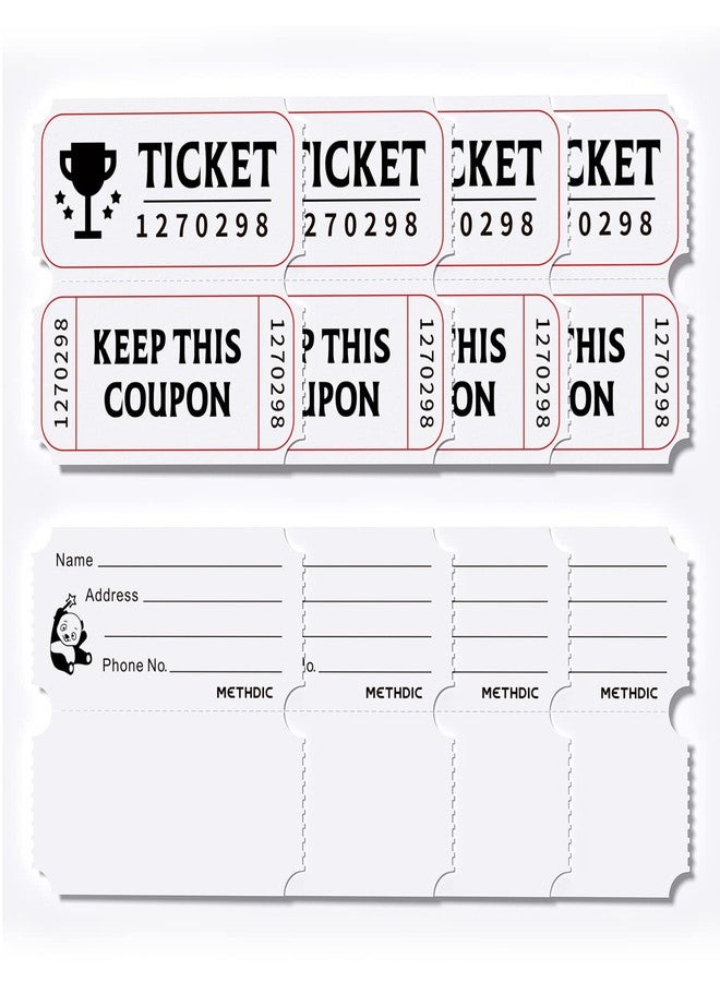 Methdic 2" x 2" 2000 Raffle Tickets Double Roll for Events, Entry, Class Reward, Fundraiser & Prizes Tickets - Image 2