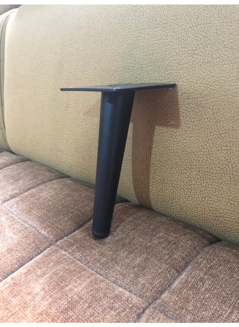 Generic Krishna Sales Agency Metal Furniture Glossy Legs 4 Pcs Furniture Feet Modern Style Sofa Legs Heavy Duty Legs for Cabinet Cupboard Table Sofa Couch Chair Screw Included Black6 Inch  - Image 5