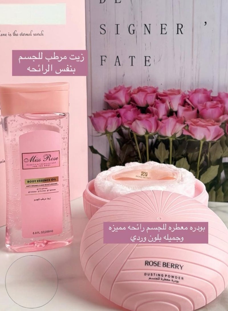روز بيري بودرة معطرة لمعة مسس روز  للجسم تركيز عالي  + زيت للجسم - Image 2