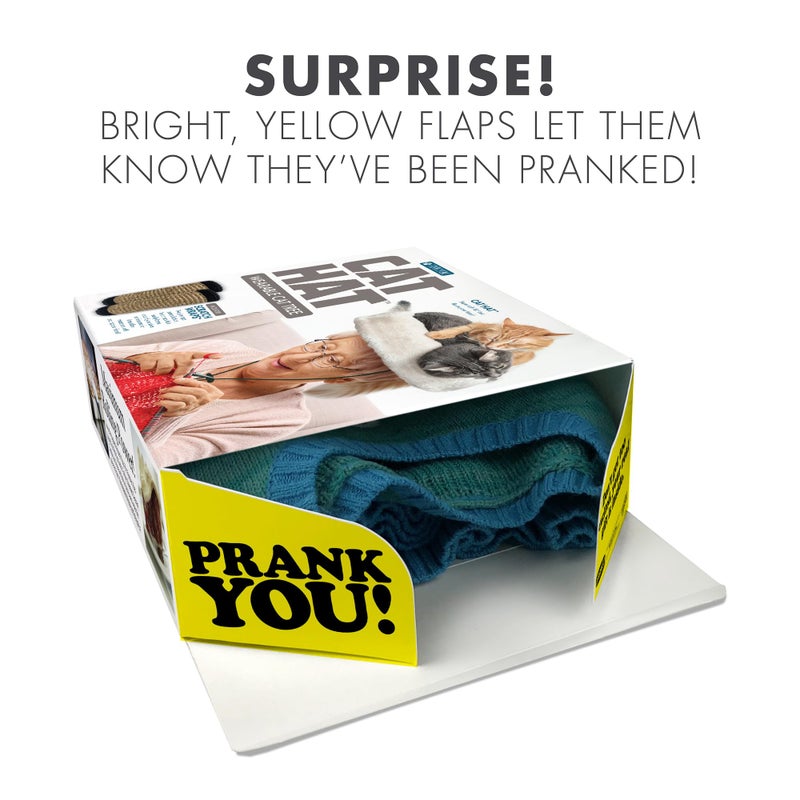 Prank Pack Cat Hat Prank Gift Box â€“ Funny Gag Gift Box for Cat Lovers, Birthdays, Holidays & White Elephant â€“ Realistic Joke Packaging, As Seen on Shark Tank (Empty Box) - Image 3